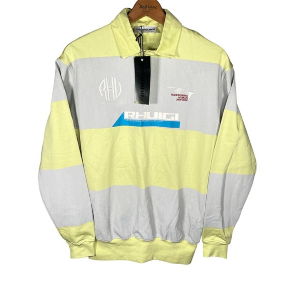 Zara Yellow and White Polo Shirt